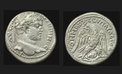 Syria, Damascus, Caracalla, Tetradrachm, Eagle with Ram's Head reverse